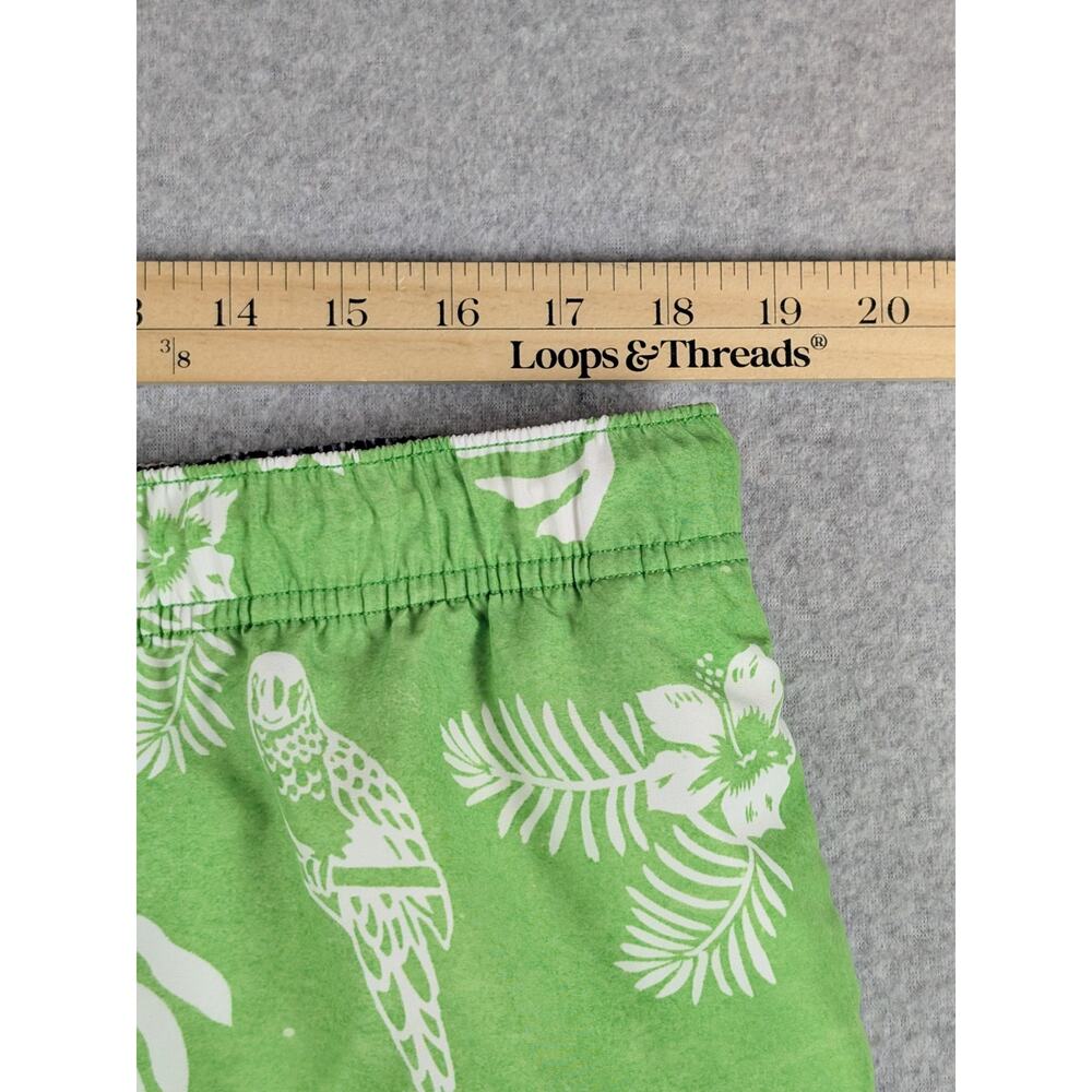 Tommy Bahama Tropical Swim Trunks Mens XL Island Parrot Print Resort Green White - Picture 6 of 12